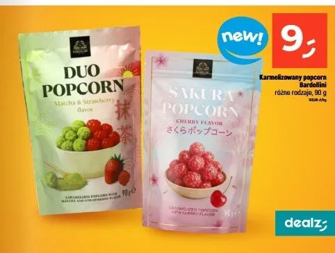 Karmelizowany popcorn Bardollini Sakura Popcorn Cherry promocja w Dealz