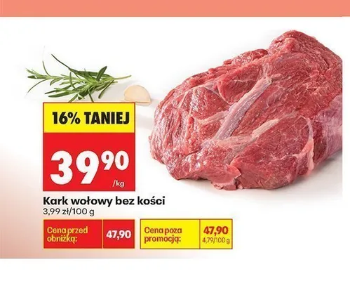 Kark wołowy bez kości promocja w Biedronka