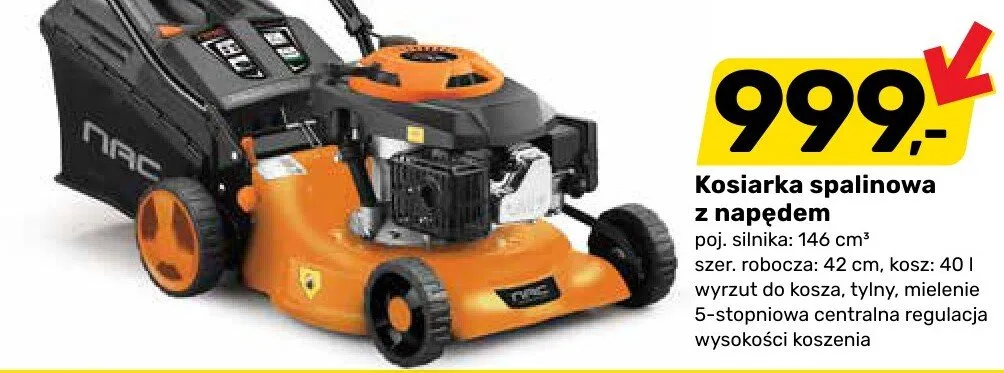 Kosiarka spalinowa z pińakiem promocja w Bricomarche