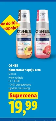 Koncentrat napoju zero Oshee Drop In Lemonade promocja w Lidl