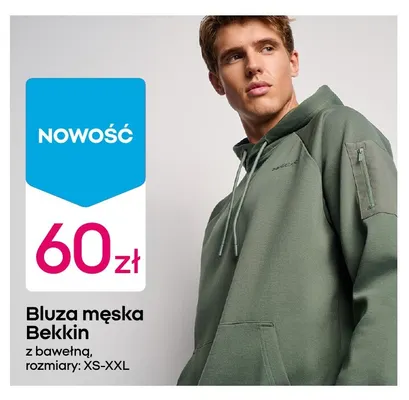 Bluza męska Bekkin z bawełną promocja w Pepco