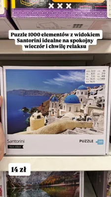 Puzzle 1000 elementów Santorini promocja w Pepco