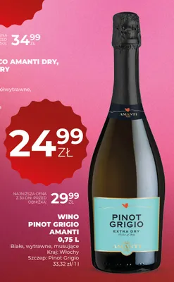 Wino białe Pinot Grigio Amanti promocja w Duży Ben