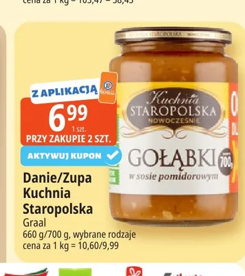 Danie Kuchnia Staropolska gołąbki w sosie pomidorowym promocja w Leclerc