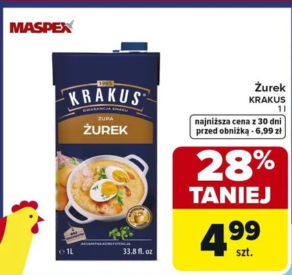Zupa żurek Krakus promocja w Carrefour Market