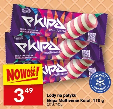 Lody na patyku Ekipa Multiverse Koral promocja w Twój Market