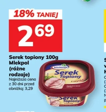 Serek topiony Mlekpol promocja w Hitpol