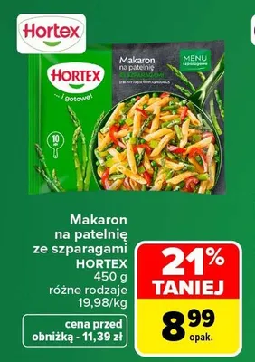 Makaron na patelnię ze szparagami Hortex promocja w Carrefour
