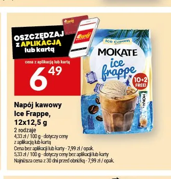 Napój kawowy Mokate Ice Frappe 12-pak 12,5g promocja w Twój Market