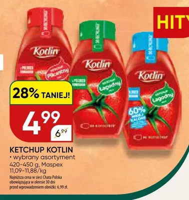 Ketchup Kotlin promocja w Chata Polska