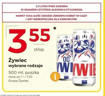 Piwo bezalkoholowe Żywiec 0.0% promocja w Frac