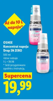 Koncentrat napoju Drop IN ZERO Oshee promocja w Lidl