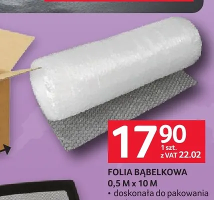 Folia bąbelkowa 0,5mx10 m promocja w Selgros