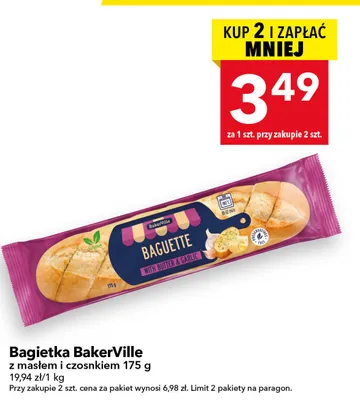 Bagietka z masłem i czosnkiem promocja w LEWIATAN