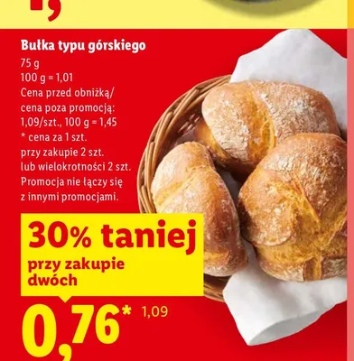 Bułka typu górskiego Piekarnia Lidla promocja w Lidl