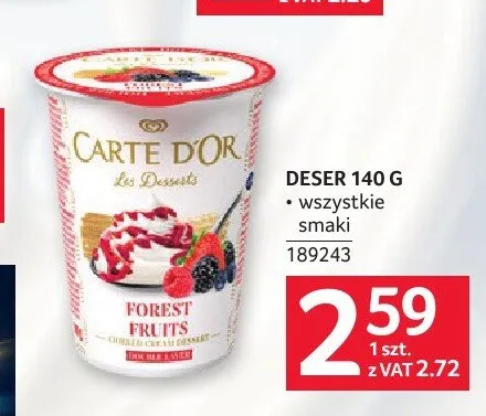 Deser Carte D'Or Les Desserts promocja w Selgros