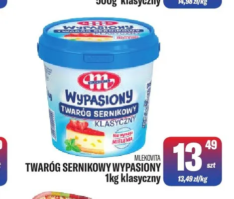 Twaróg sernikowy Wypasiony klasyczny Mlekovita promocja w Tomi Markt