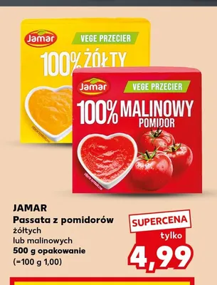 Passata z pomidorów malinowych Jamar promocja w Kaufland