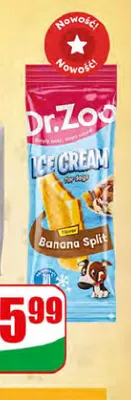Przekąska dla psa lody smak bananowy Dr Zoo promocja w Dino