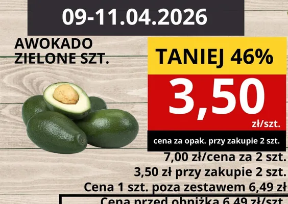 Awokado zielone promocja w Supeco