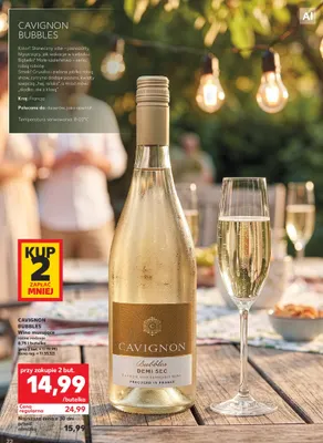 Wino musujące Cavignon Bubbles promocja w Kaufland