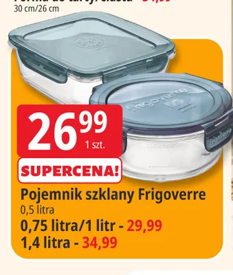 Pojemnik szklany Frigoverre 0,5 l promocja w Leclerc