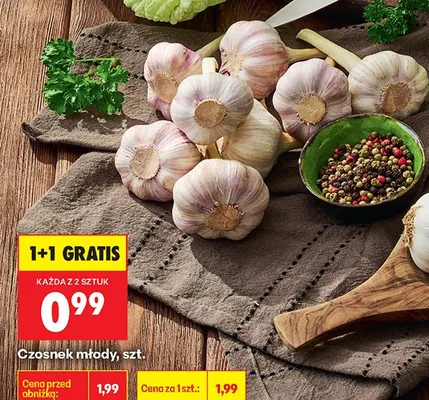 Czosnek młody promocja w Biedronka