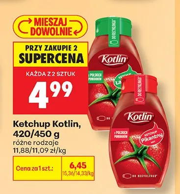 Ketchup łagodny Kotlin promocja w Biedronka