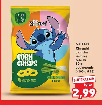 Chrupki o smaku zielonej cebulki Stitch promocja w Kaufland