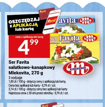 Ser Favita sałatkowo-kanapkowy Mlekovita promocja w Twój Market