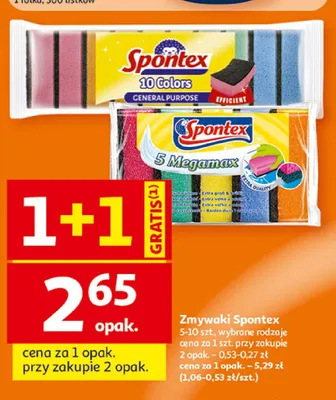 Zmywaki Spontex 10 Colors promocja w Auchan