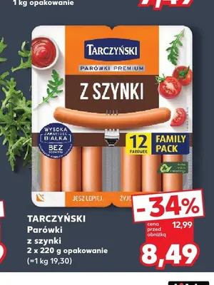 Parówki z szynki Tarczyński 2-pak 220 g promocja w Kaufland