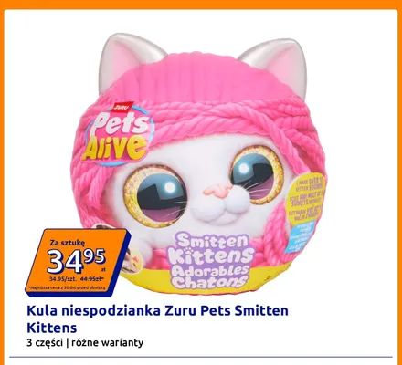 Kula niespodzianka Zuru Pets Smitten Kittens 3 części promocja w Action