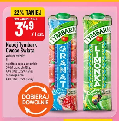 Napój Tymbark Owoce Świata Limonka promocja w POLOmarket