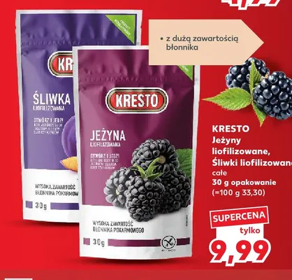 Śliwki liofilizowane całe Kresto promocja w Kaufland