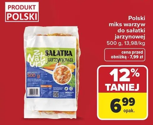 Polski miks warzyw do sałatki jarzynowej promocja w Carrefour Market