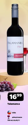 Wino czerwone Talamanca Chile Medium Dry promocja w Netto