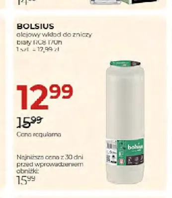 Olejowy wkład do zniczy biały RC8 170h Bolsius promocja w Drogerie Jawa