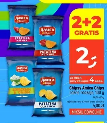 Chipsy Patatina Ketchup Amica Chips promocja w Dealz