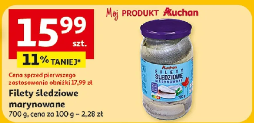 Filety śledziowe promocja w Auchan