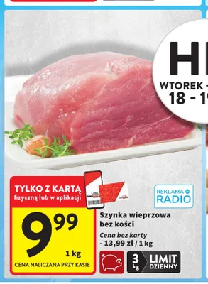 Szynka wieprzowa bez kości promocja w Intermarche