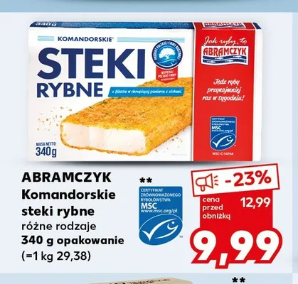 Steki rybne Komandorskie Abramczyk promocja w Kaufland