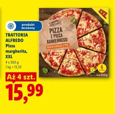 Pizza margherita Trattoria Alfredo XXL 4-pak 300g promocja w Lidl
