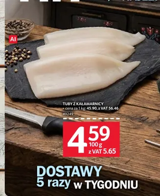 Tuby z kałamarnicy promocja w Selgros