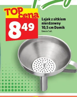 Lejek z sitkiem nierdzewny 10,5 cm Domik promocja w TOPAZ