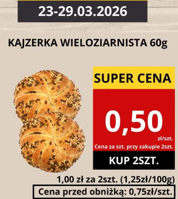 Kajzerka wieloziarnista promocja w Supeco
