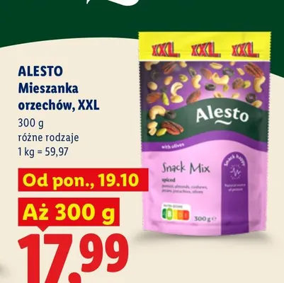 Mieszanka orzechów XXL Alesto promocja w Lidl