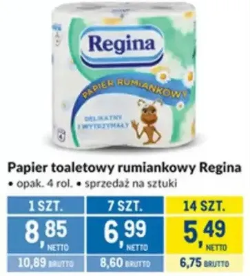 Papier toaletowy rumiankowy Regina promocja w Makro