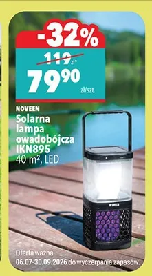 Solarna lampa owadobójcza Noveen IKN895 promocja w Biedronka