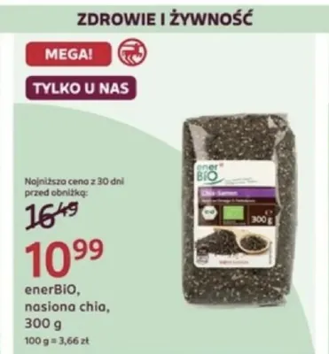 Nasiona chia enerBiO promocja w Rossmann
